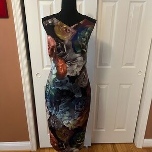 Floral Multicolor Women's Dress